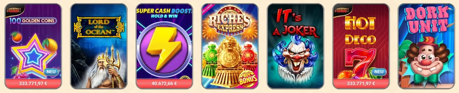 Slots und Automaten